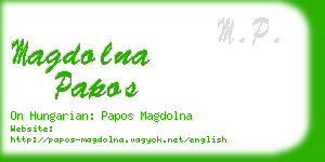 magdolna papos business card